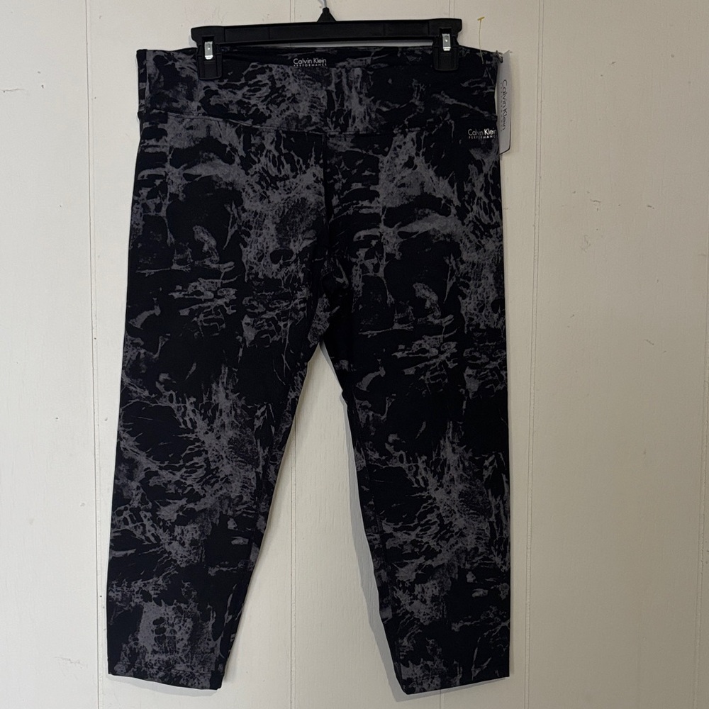 Calvin Klein Black and Gray Patterned Joggers